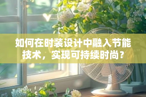 如何在时装设计中融入节能技术，实现可持续时尚？