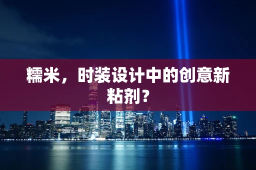 糯米，时装设计中的创意新粘剂？