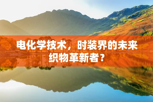 电化学技术，时装界的未来织物革新者？