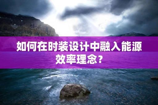 如何在时装设计中融入能源效率理念？