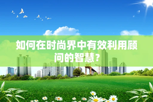 如何在时尚界中有效利用顾问的智慧？