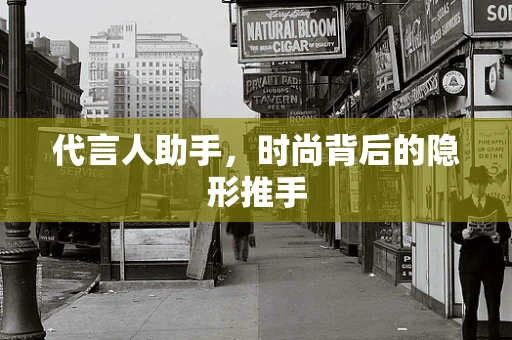 代言人助手，时尚背后的隐形推手