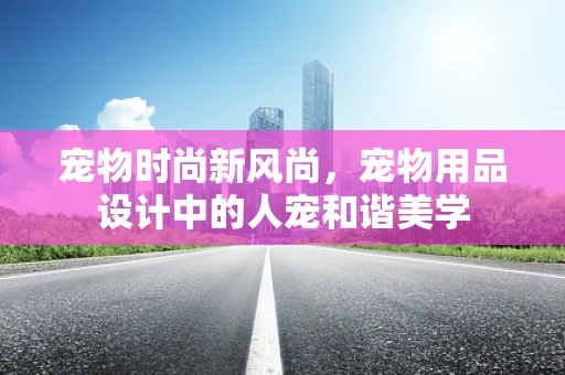 宠物时尚新风尚，宠物用品设计中的人宠和谐美学