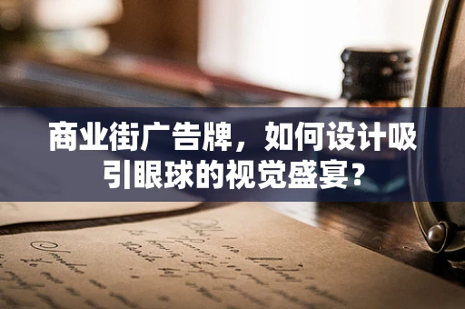 商业街广告牌，如何设计吸引眼球的视觉盛宴？