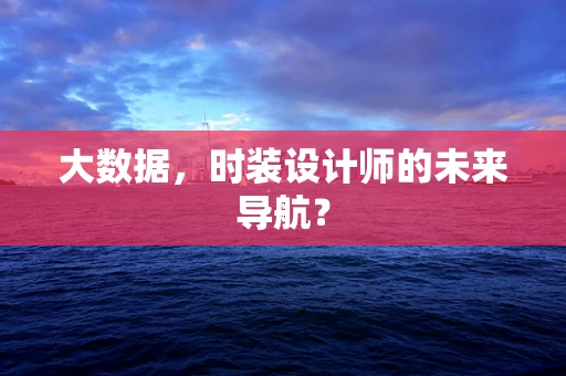 大数据，时装设计师的未来导航？
