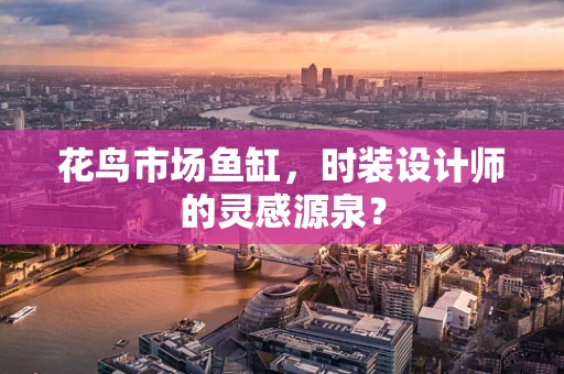 花鸟市场鱼缸，时装设计师的灵感源泉？