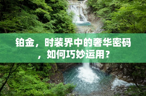 铂金，时装界中的奢华密码，如何巧妙运用？