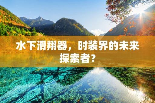 水下滑翔器，时装界的未来探索者？