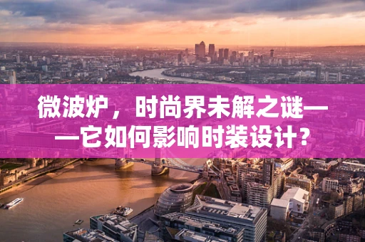 微波炉，时尚界未解之谜——它如何影响时装设计？