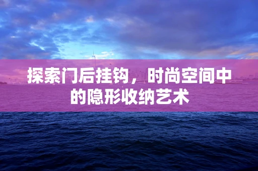探索门后挂钩，时尚空间中的隐形收纳艺术