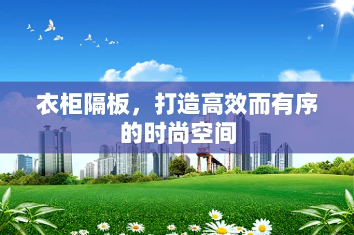 衣柜隔板，打造高效而有序的时尚空间