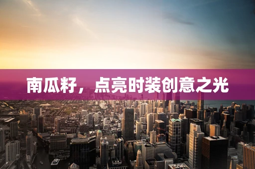 南瓜籽，点亮时装创意之光