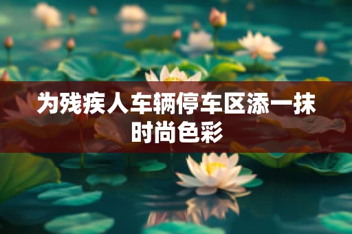 为残疾人车辆停车区添一抹时尚色彩