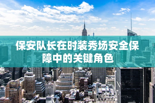 保安队长在时装秀场安全保障中的关键角色