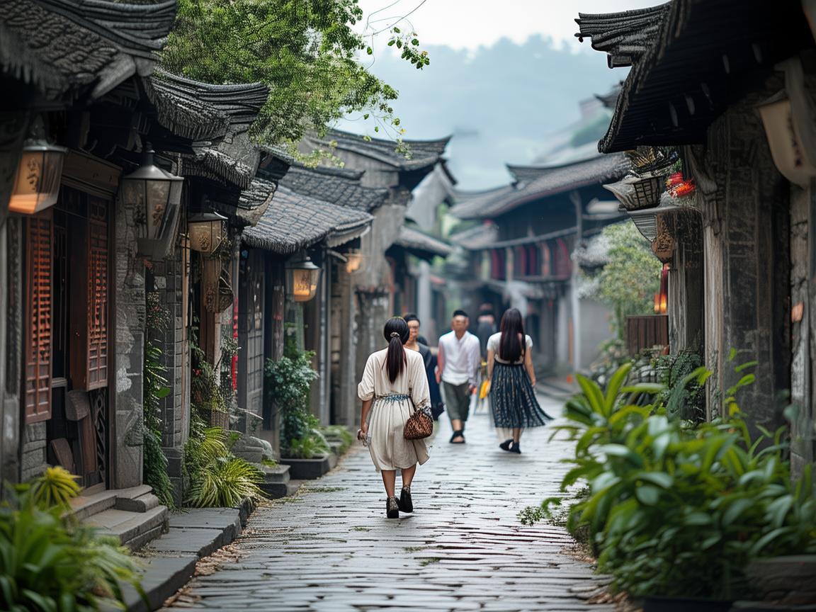 漫步古镇街，邂逅时尚风华
